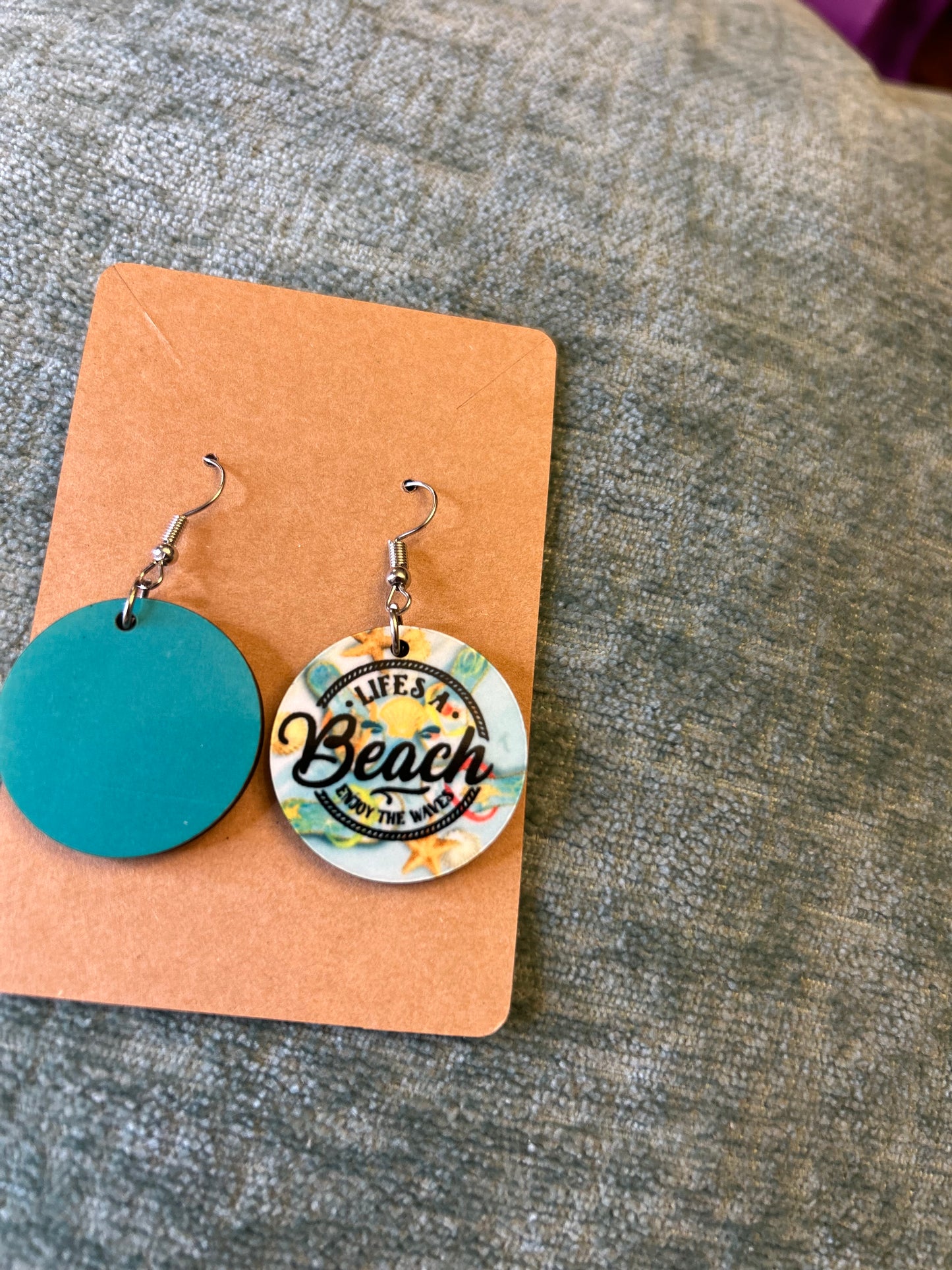 Life is a Beach enjoy the waves earrings