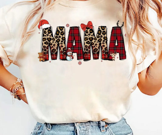 Mama Christmas Tee/Sweatshirt( type in color tshirt/sweatshirt in text box)