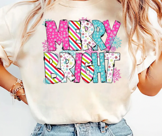 Merry Bright Tee/Sweatshirt( type in color tshirt/sweatshirt in text box)