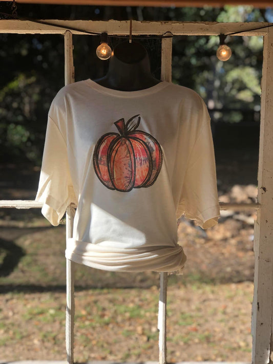 Water Color Pumkin Tee