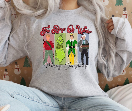 Boys of winter Merry Christmas Tee/Sweatshirt( type in color tshirt/sweatshirt in text box)